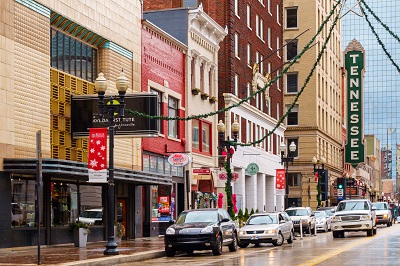 Businesses on a street